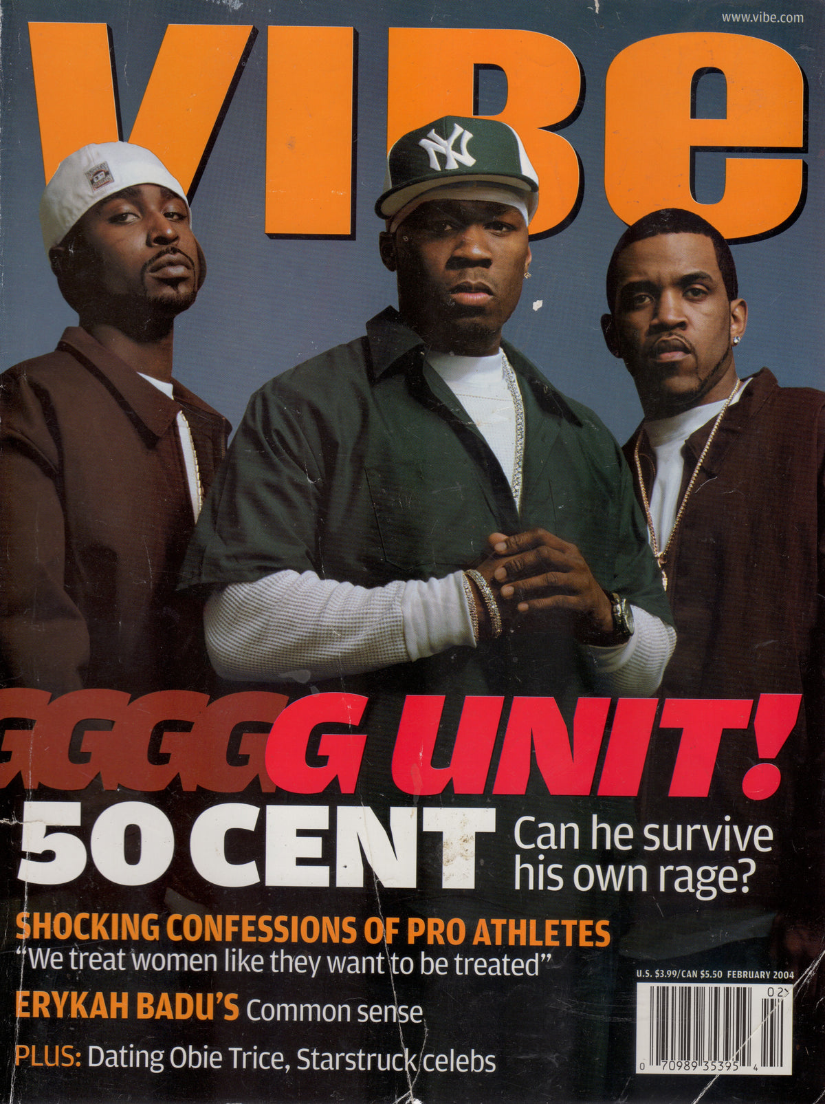 Vibe Magazine – February 2004 (50 Cent & G-Unit Cover, Can He Survive His Own Rage?)