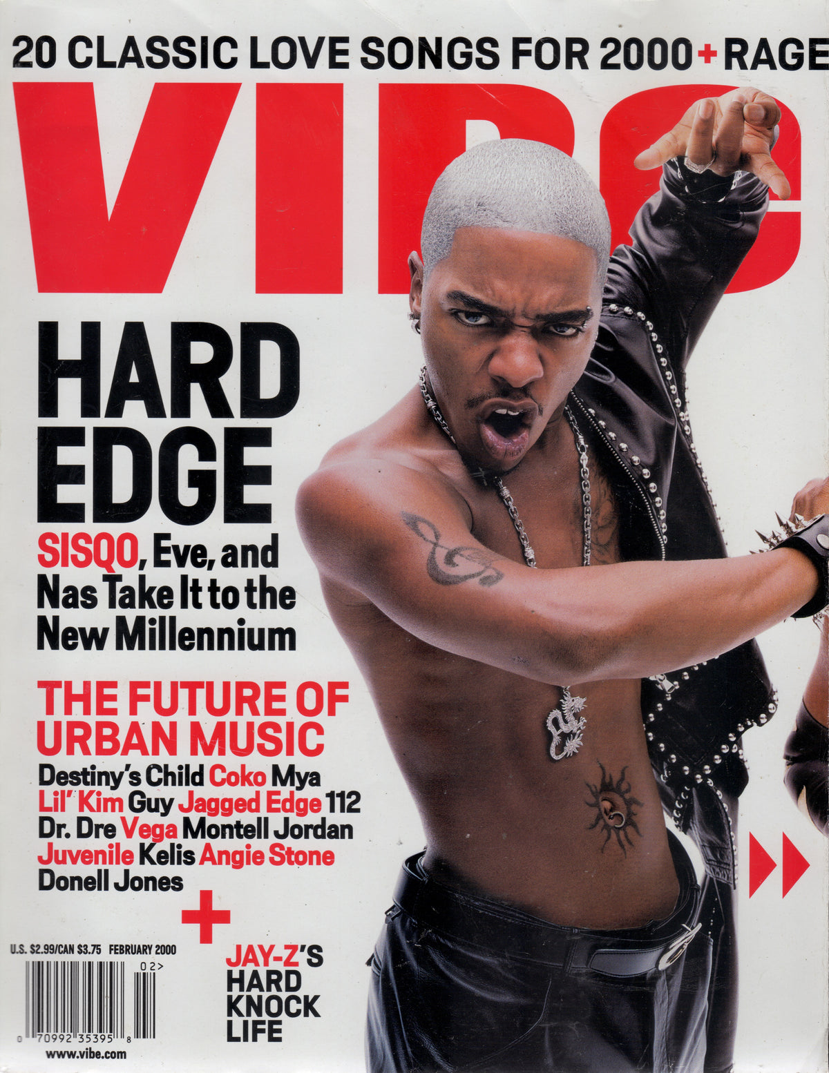 Vibe Magazine – February 2000 (Sisqó, Eve, & Nas Trifold Cover, Hard Edge)