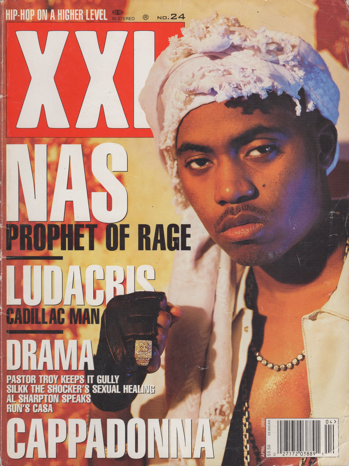 XXL Magazine - April 2001 (Nas Cover “Prophet of Rage”, Ludacris “Cadillac Man”)
