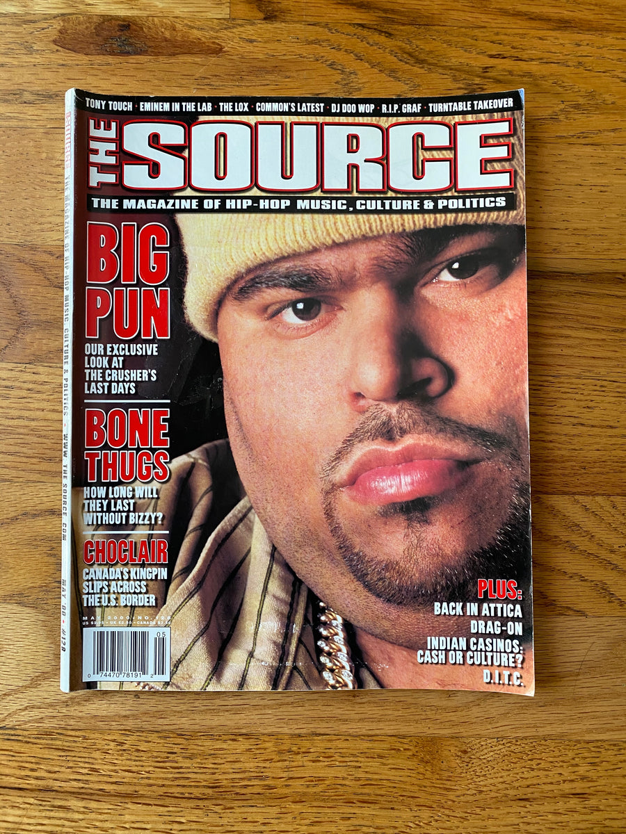 The Source Magazine May 2000 cover featuring Big Pun, an exclusive look at the Bronx rapper's last days, Issue No. 128