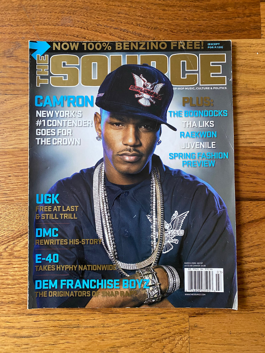 The Source Magazine March 2006 cover featuring Cam'ron in a Dipset cap and diamond chains, New York's number one contender, Issue No. 197